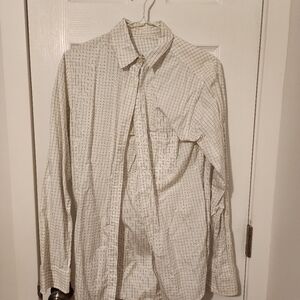 Aritzia women's checkered boyfriend collared dress shirt